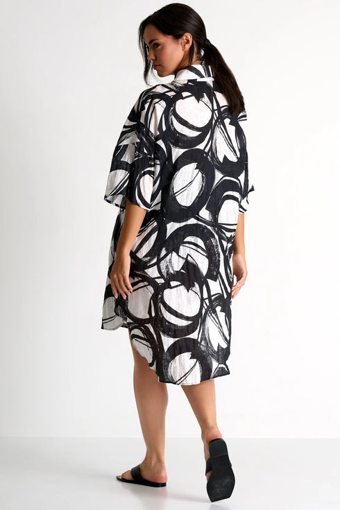 Shan Lina Linen Shirt Dress